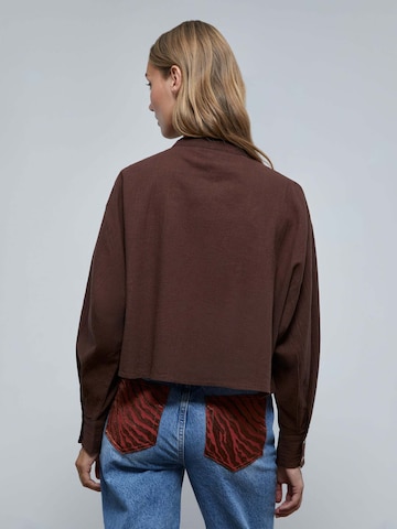 Scalpers Blouse 'Frill' in Brown