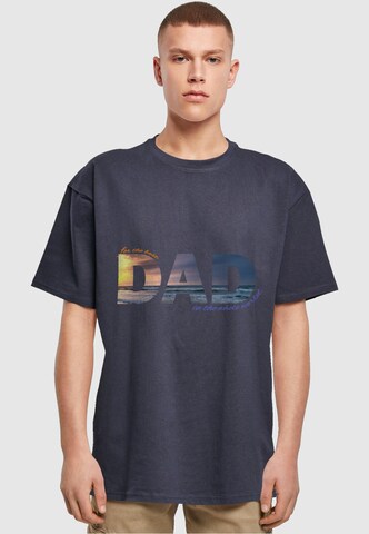 Merchcode Shirt 'For The Best Dad' in Blauw: voorkant
