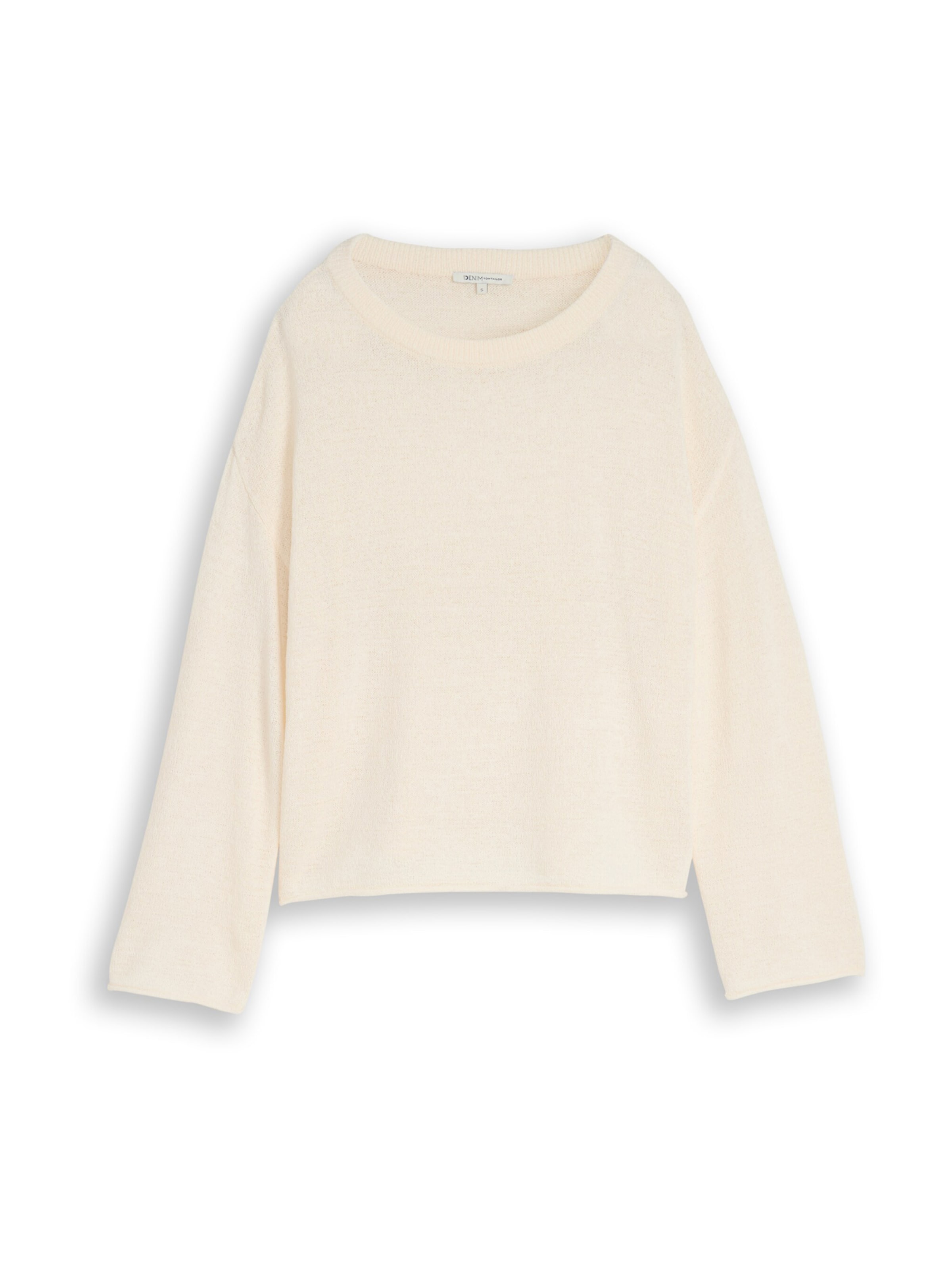 TOM TAILOR DENIM Pullover in Weiß: Vorderseite