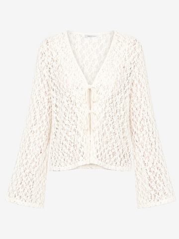 SASSYCLASSY Strickjacke in Weiß: Vorderseite