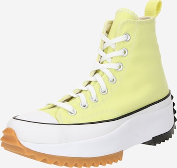 Baskets hautes 'RUN STAR HIKE' CONVERSE en jaune : devant