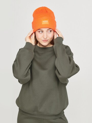 ABOUT YOU x VIAM Studio Beanie 'Intense' in Orange: front