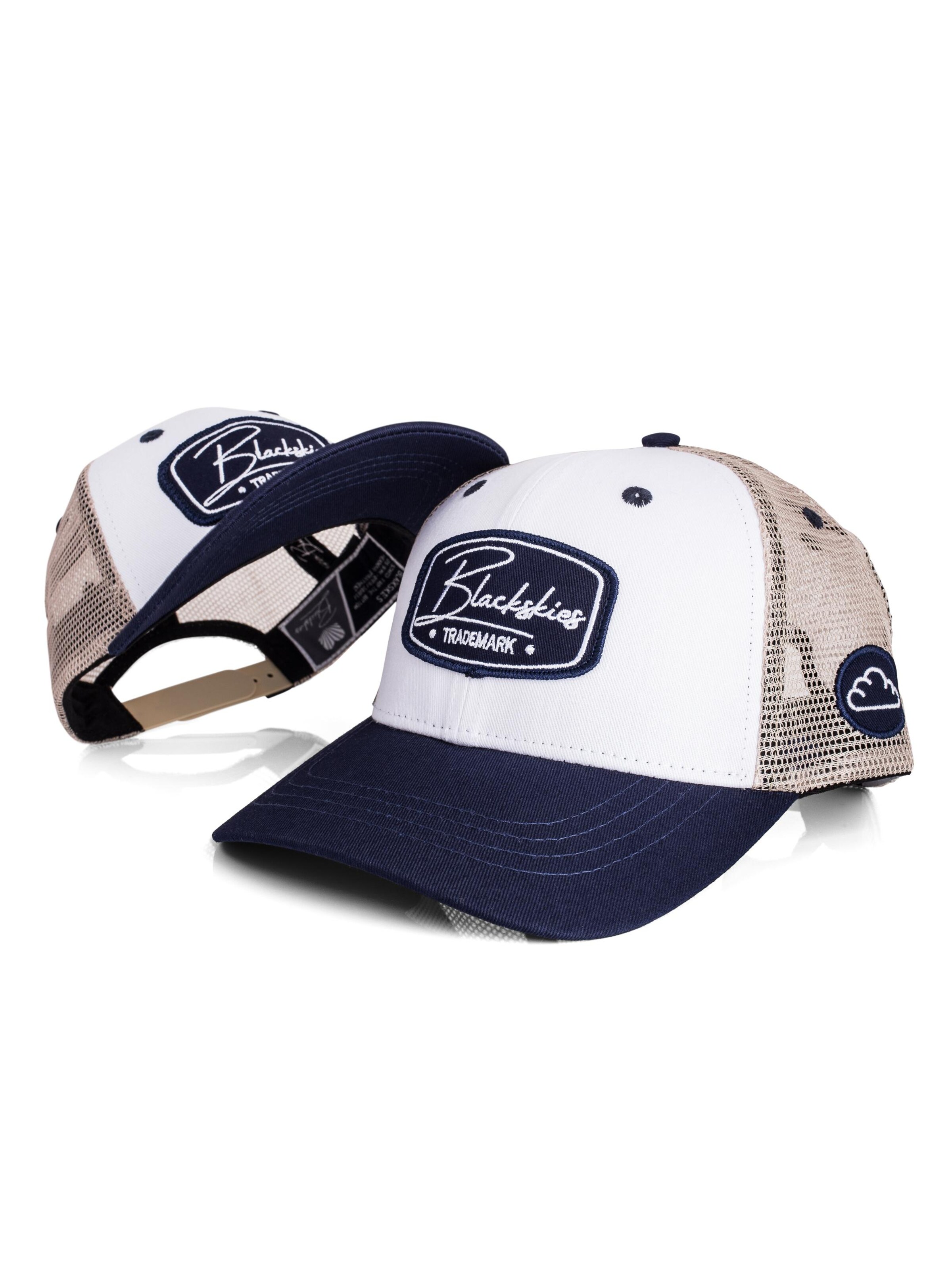 Blackskies Cap ''Race Trucker Cap - 2er Pack - Erwachsenen und Kinder Cap'' in White: front