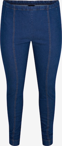 Zizzi Skinny Jeggings in Blue: front