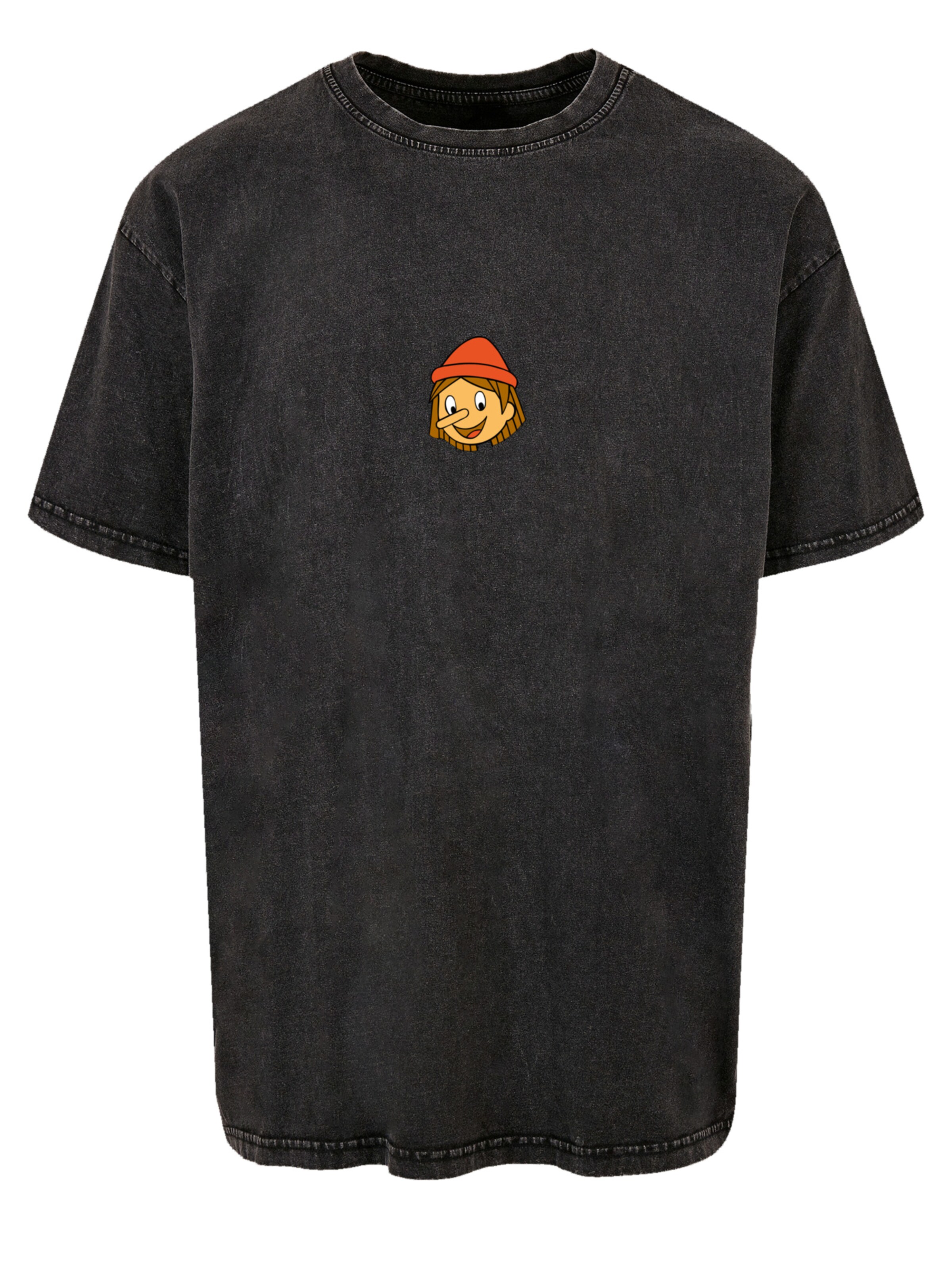 F4NT4STIC Shirt 'Heroes of Childhood Pinocchio' in Zwart: voorkant