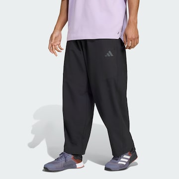 ADIDAS PERFORMANCE Lużny krój Spodnie sportowe 'Power' w kolorze czarny: przód
