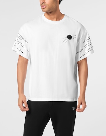 Plein Sport - Camiseta 'Scratch' en blanco