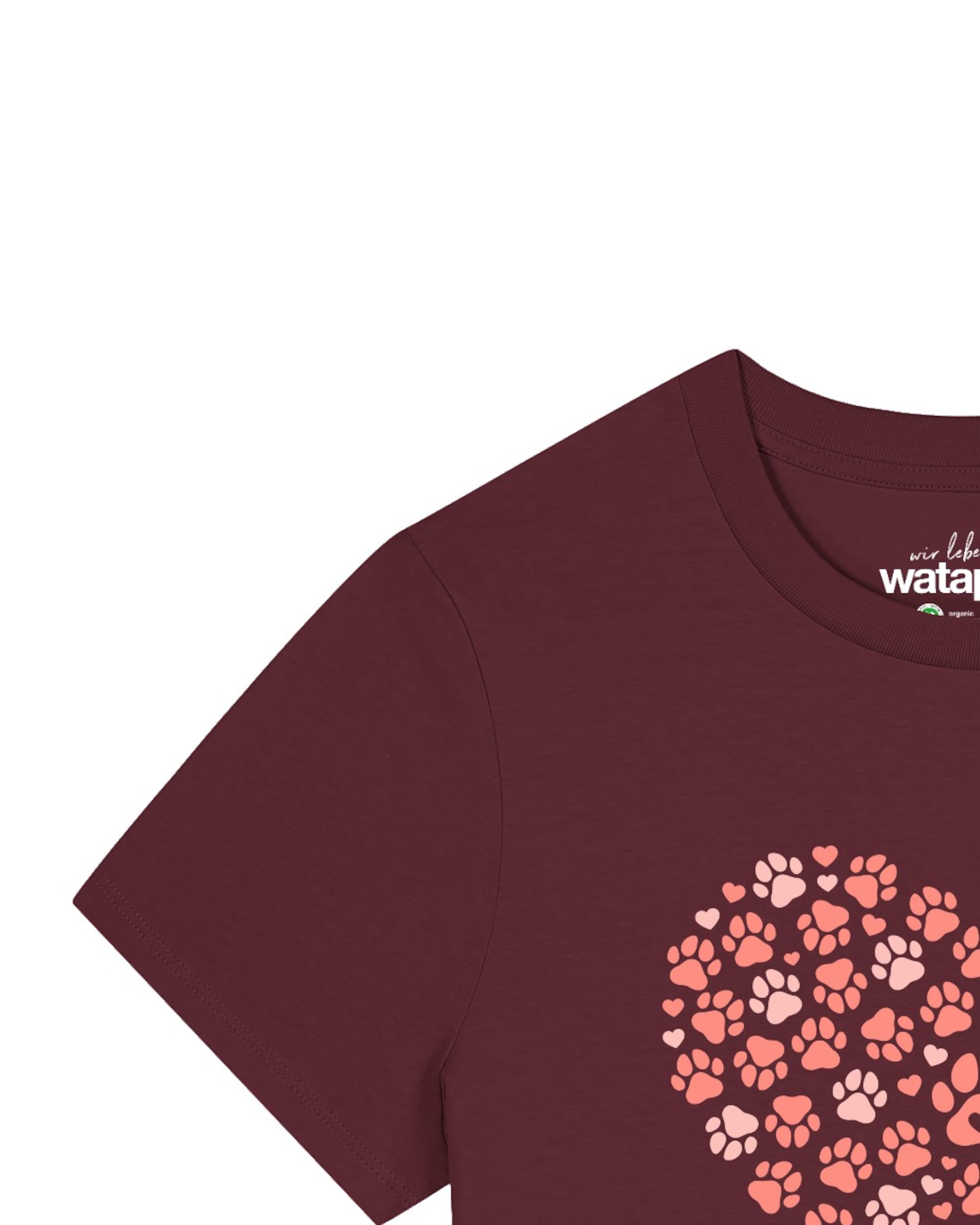 Watapparel Shirt 'Pfotenliebe 02' in Rood