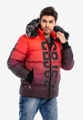 CIPO & BAXX Winter Jacket in Red: front