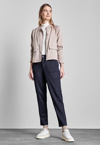 STREET ONE Slimfit Jersey Twill Cargo-Hose in Blau