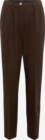 Goldner Trousers with creases in Brown: front