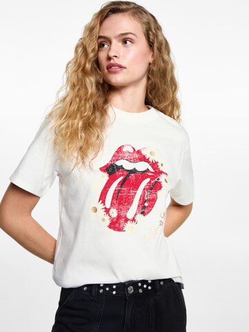 MANGO TEEN Shirt 'ROLLMARG' in White: front