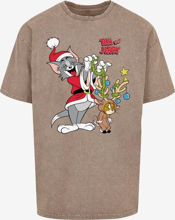 ABSOLUTE CULT T-Shirt 'Tom And Jerry - Reindeer' in Braun: predná strana