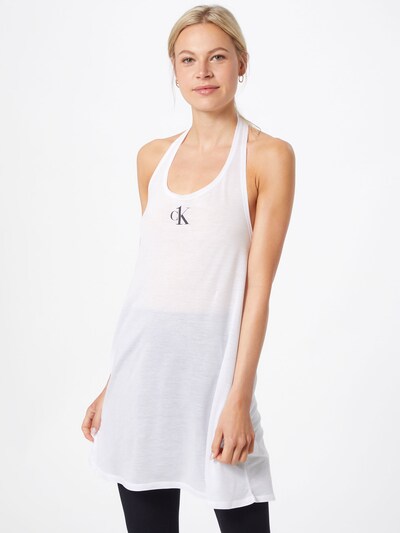Rochie de plaja Calvin Klein Swimwear pe negru / alb, Vizualizare model