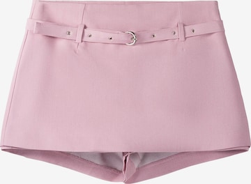 Bershka Regular Панталон в розово: отпред