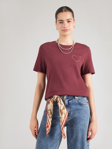 VERO MODA Majica 'VMFIE' | rdeča barva: sprednja stran