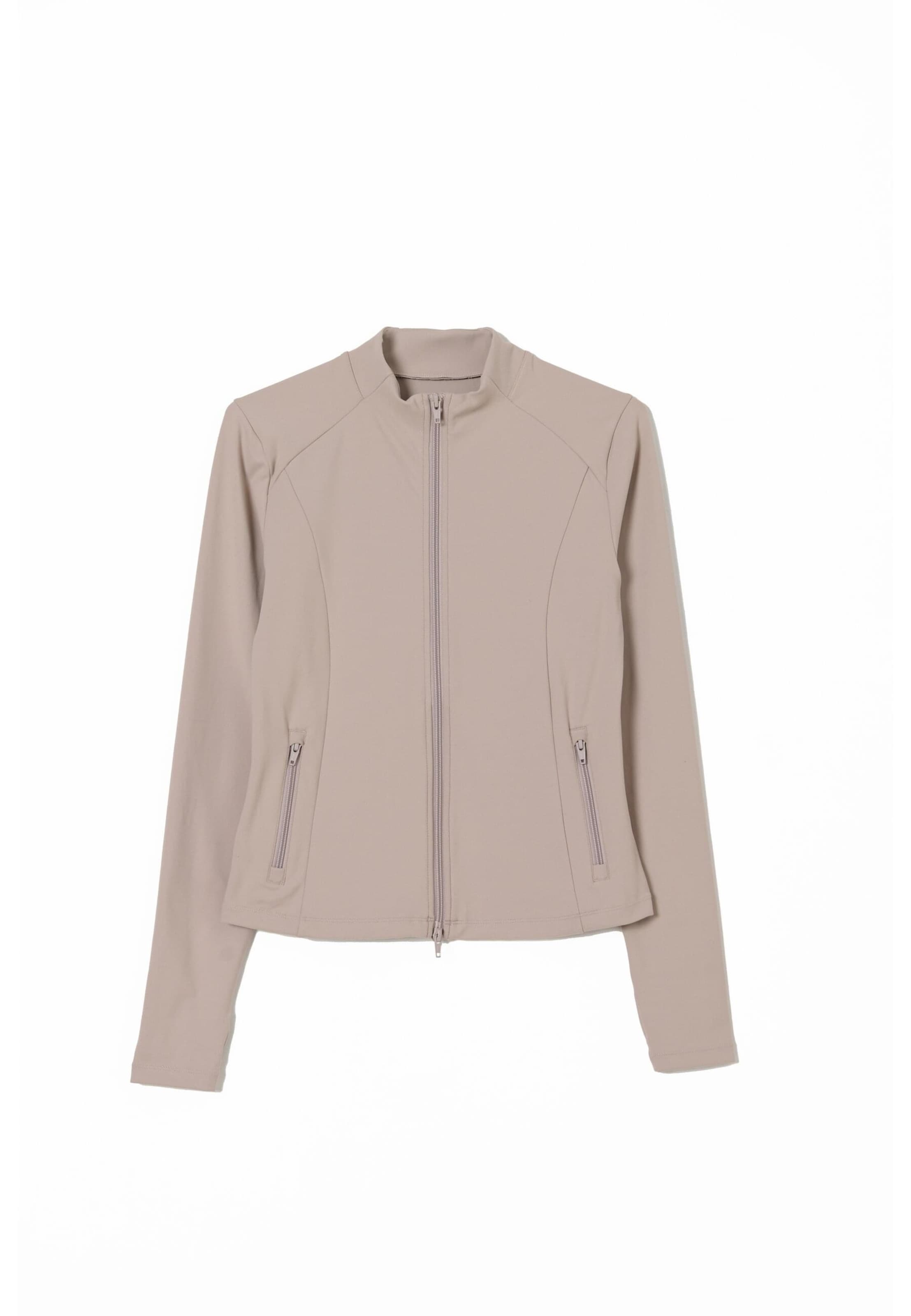 Veste de survêtement 'Sense' Aim'n en beige : devant