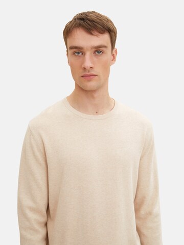 TOM TAILOR Regular Fit Pullover in Beige