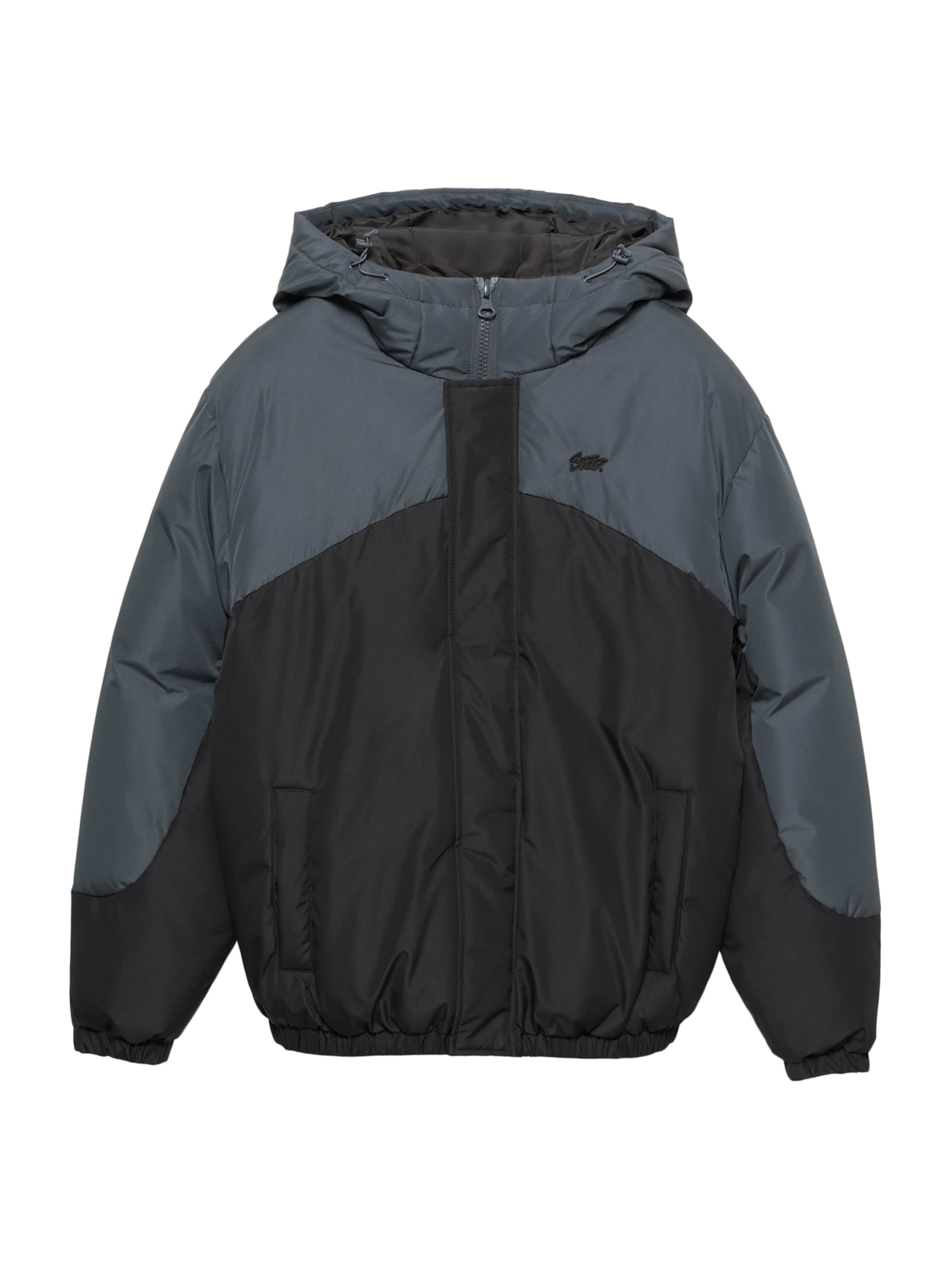 Pull&Bear Преходно яке в черно: отпред