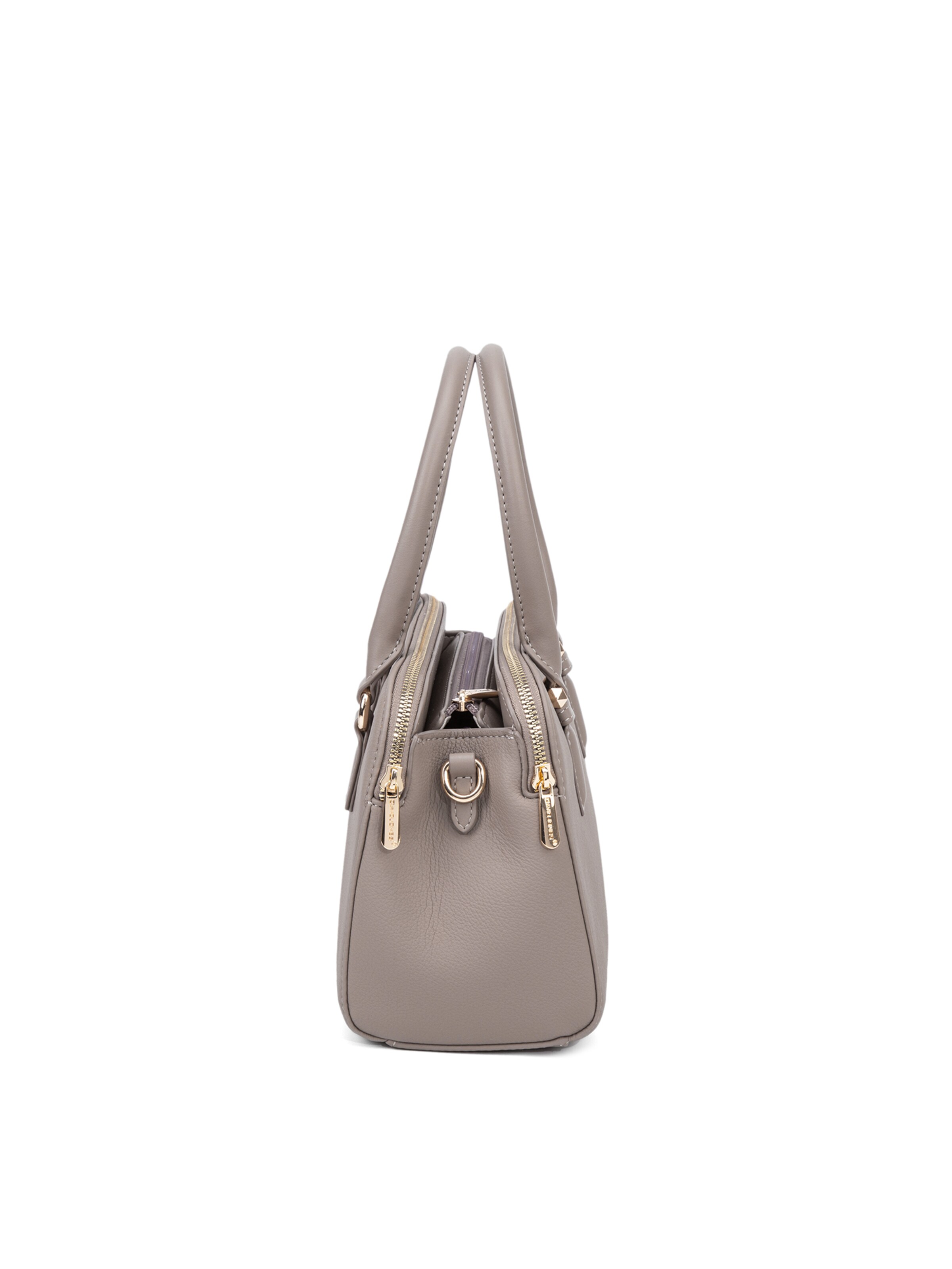 Borsa a mano 'Borsa a Mano Vegan Leather con Zip e Tracolla Rimovibile - David Jones' di David Jones in grigio