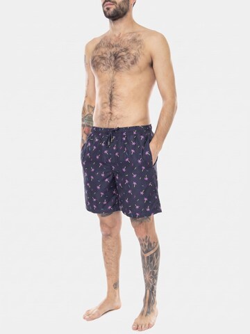 Happy Socks Board shorts 'Confetti Palm Long' in Blue: front