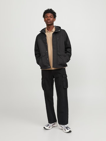 JACK & JONES Functionele jas 'Hike' in Zwart