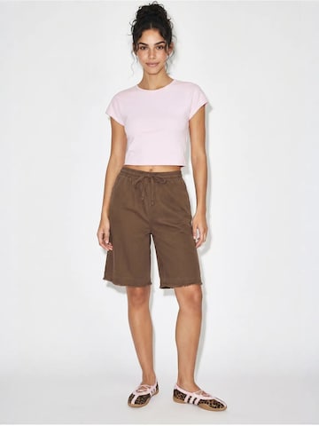 Wide leg Pantaloni 'Shorts' di Bianco Lucci in marrone