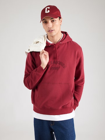 JACK & JONES Sweatshirt 'JORBLEECKER' in Red: front