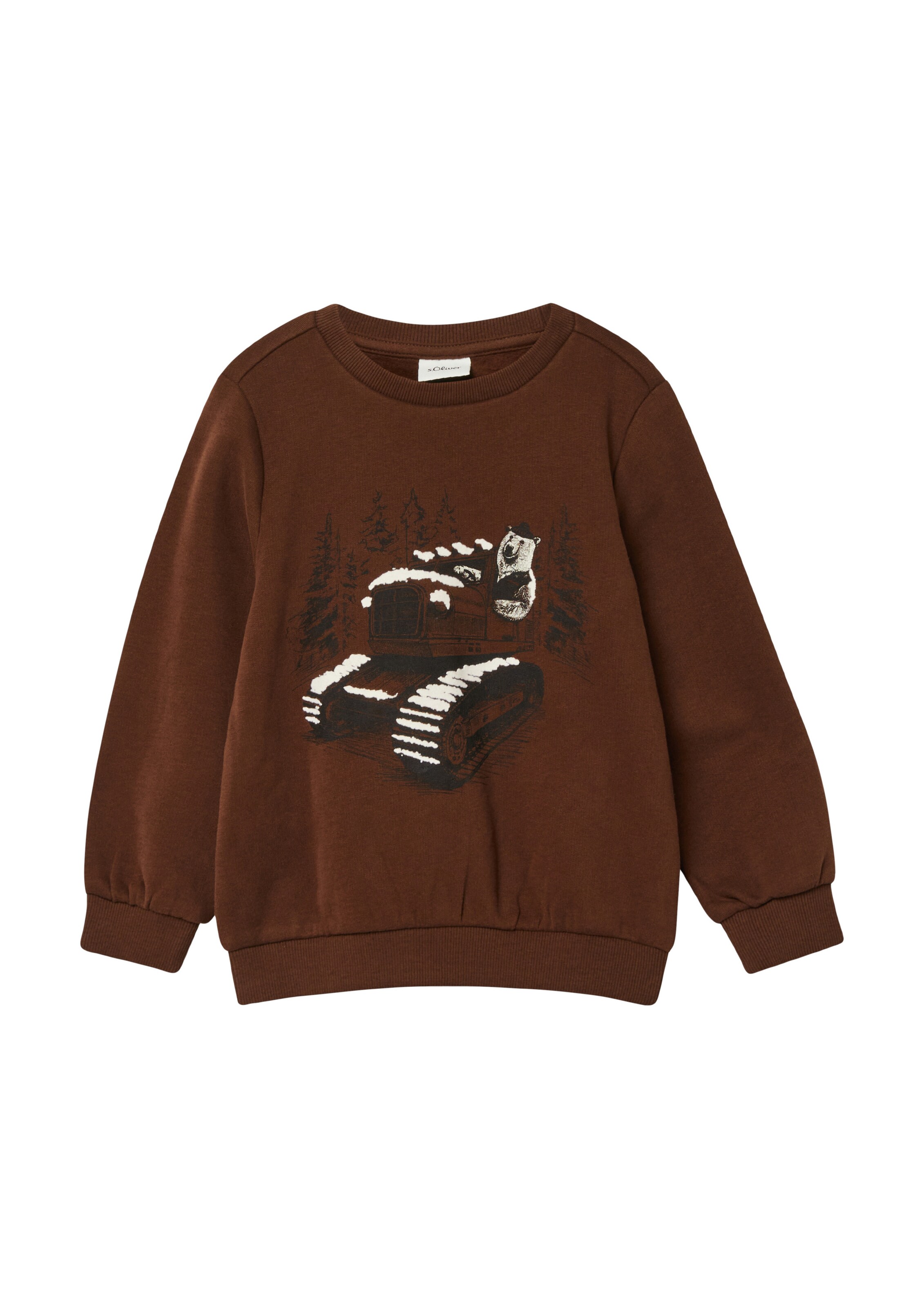 s.Oliver Sweatshirt in Braun: Vorderseite
