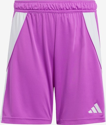 ADIDAS PERFORMANCE Workout Pants 'TIRO24' in Purple: front