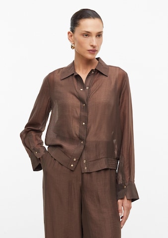 s.Oliver Blouse in Bruin: voorkant