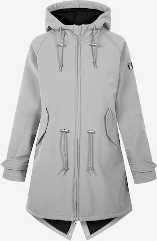 Derbe Softshelljacke 'Island Friese' in Grau: predná strana