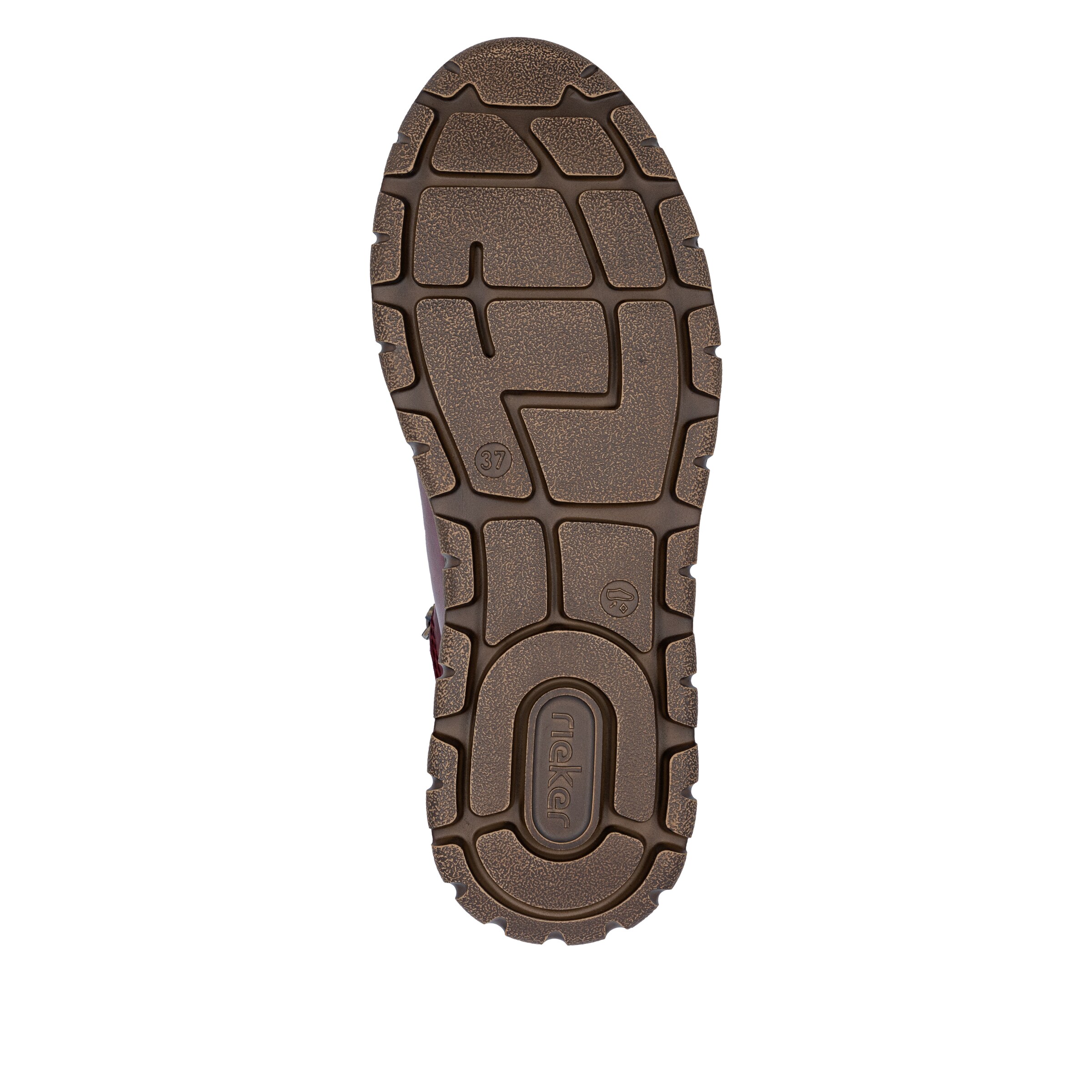 Rieker Lace-Up Boots in Red