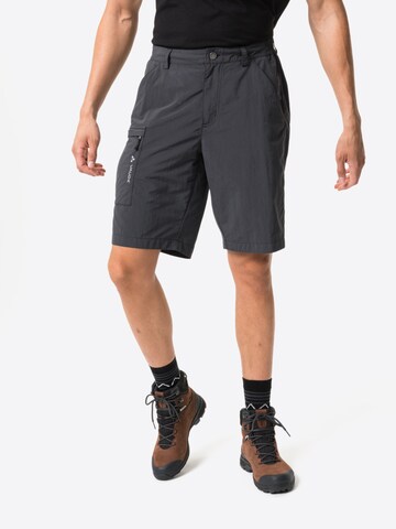 VAUDE Regular Outdoorbroek 'Farley' in Zwart: voorkant