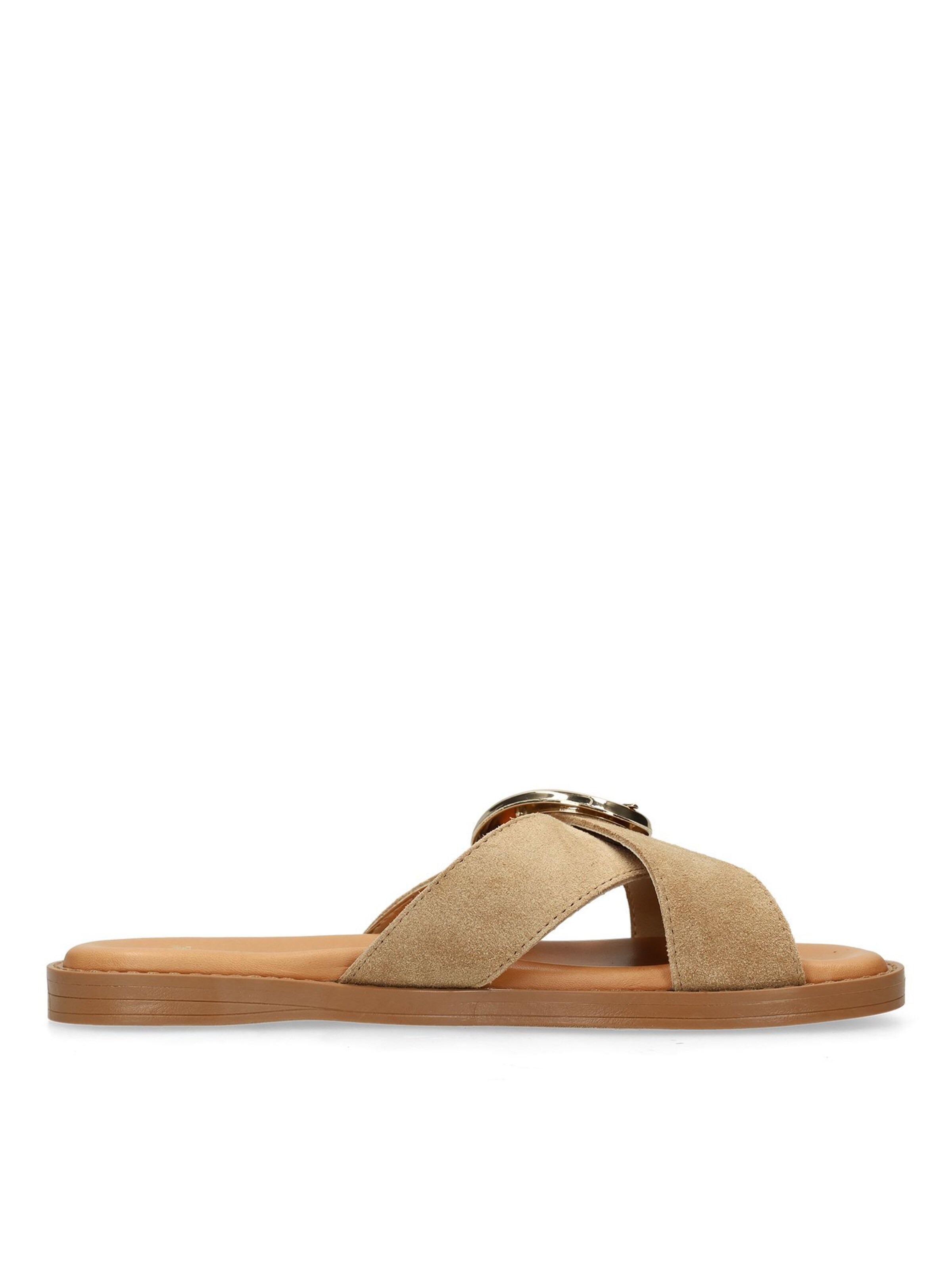 MANFIELD Pantolette in Beige