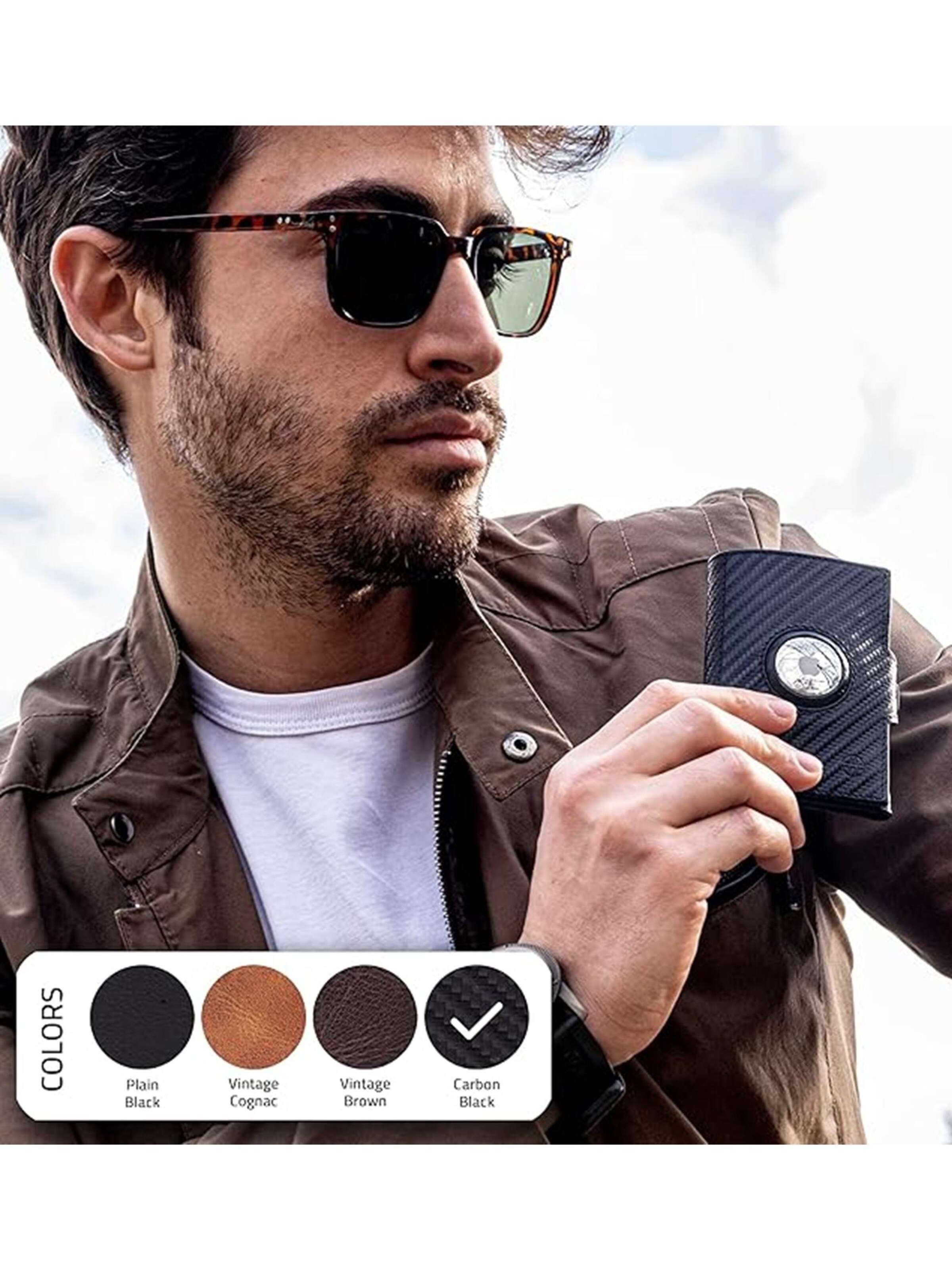 Trusador Wallet 'Verona AirTag' in Grey