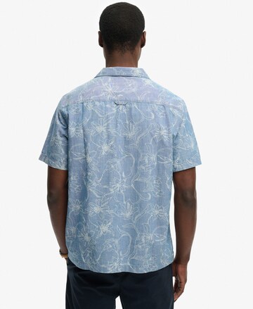 Coupe regular Chemise 'Vintage Loom Cabana' Superdry & Co en bleu