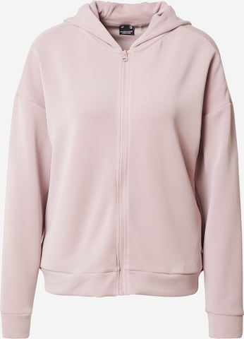4F Athletic Zip-Up Hoodie in Pink: front