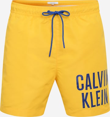 Calvin Klein Swimwear Board Shorts in Yellow: front