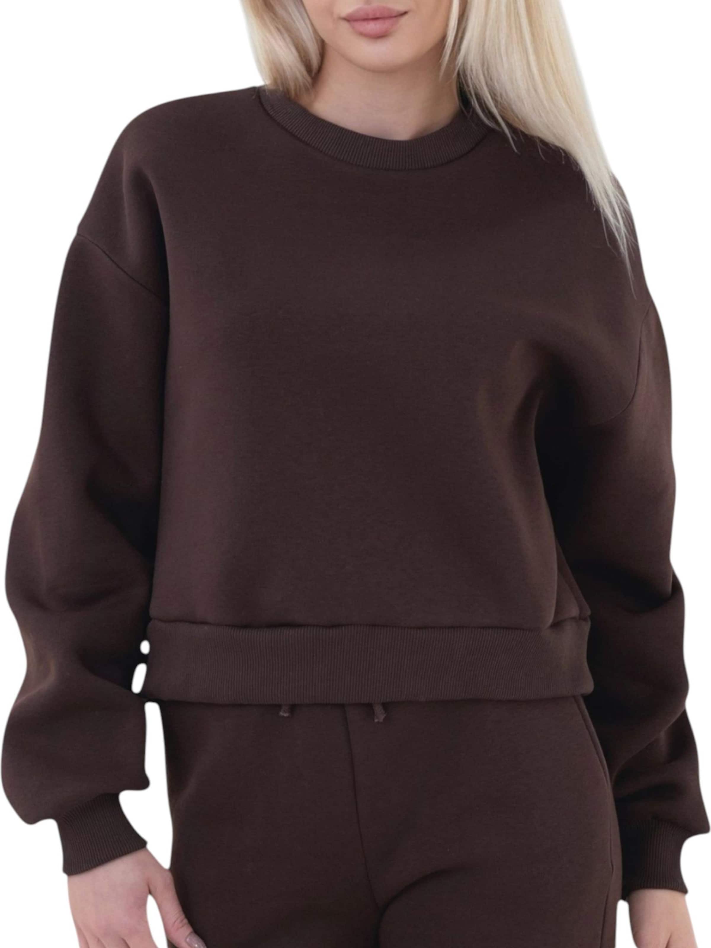 fashionshowcase - Jersey talla grande 'CozyEssential Sweater' en marrón