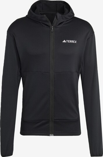 ADIDAS TERREX Athletic fleece jacket 'Xperior' in Black / White, Item view
