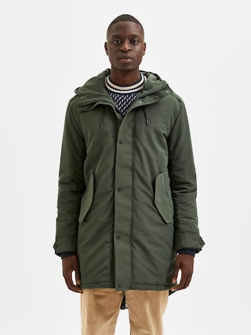 SELECTED HOMMEPrijelazna jakna 'Sust' - zelena boja: prednji dio