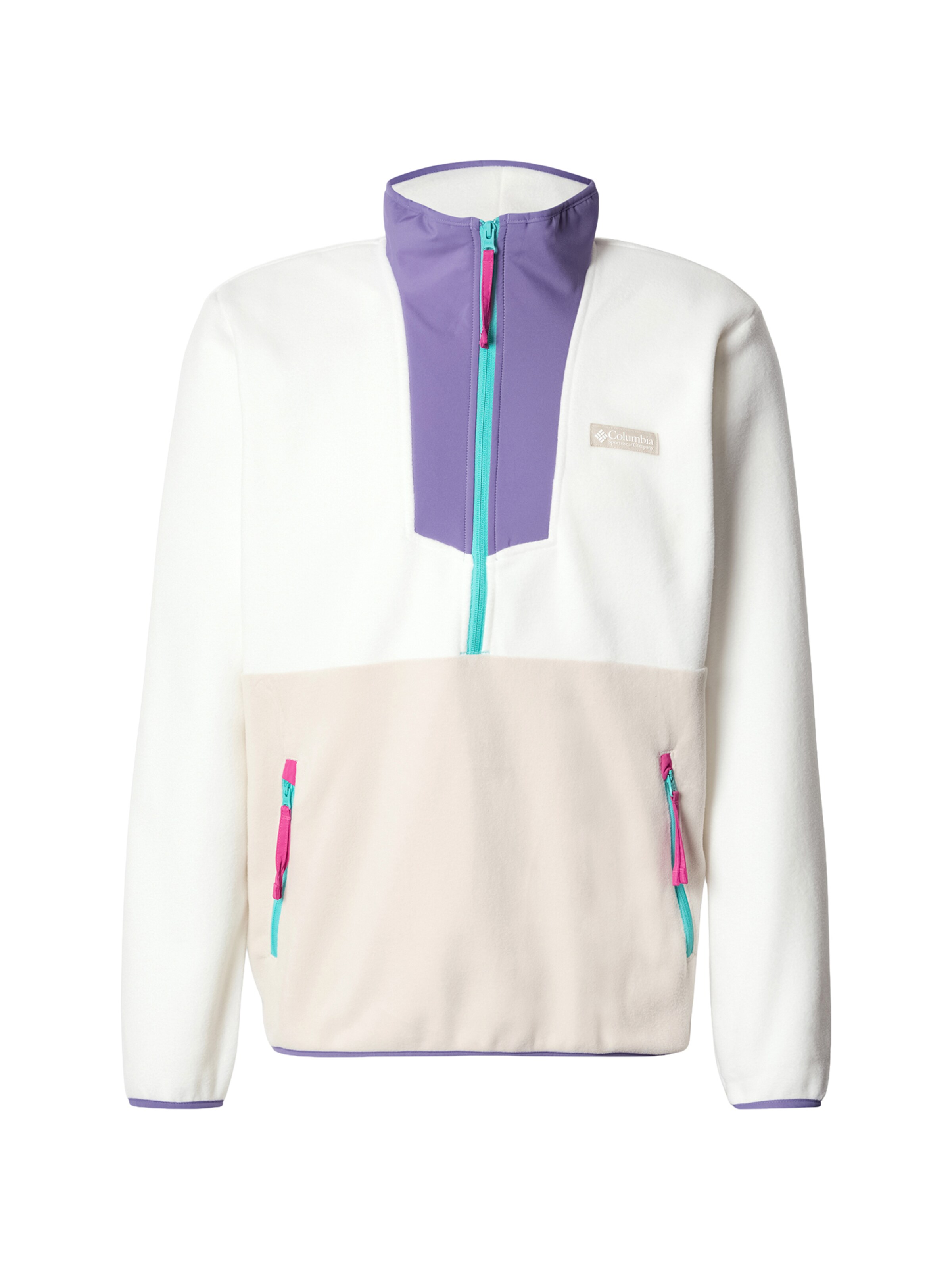 COLUMBIA Αθλητική ζακέτα φούτερ 'Sequoia Grove' σε λευκό: μπροστά