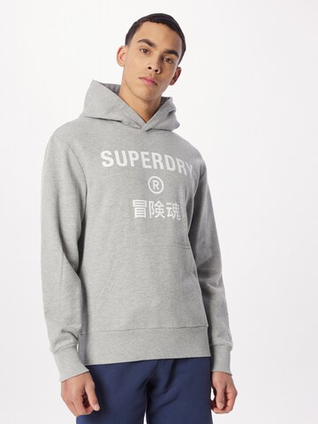 Sweat-shirt Superdry en gris : devant