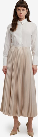Touché Privé Rock 'Pleated Skirt' in Beige: Vorderseite