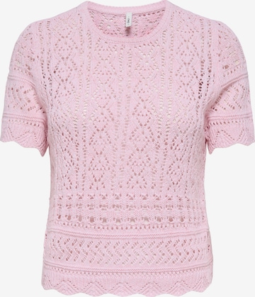 Pull-over 'ONLELKE' ONLY en rose : devant