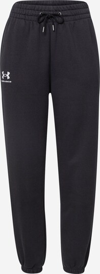 UNDER ARMOUR Workout Pants 'Essential' in Black / White, Item view