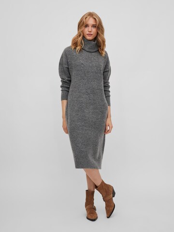 VILA Knitted dress 'MATHILDA' in Grey: front