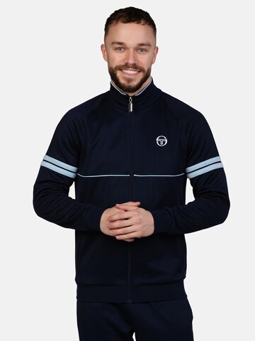 Sergio Tacchini Athletic Zip-Up Hoodie 'Orion' in Blue: front