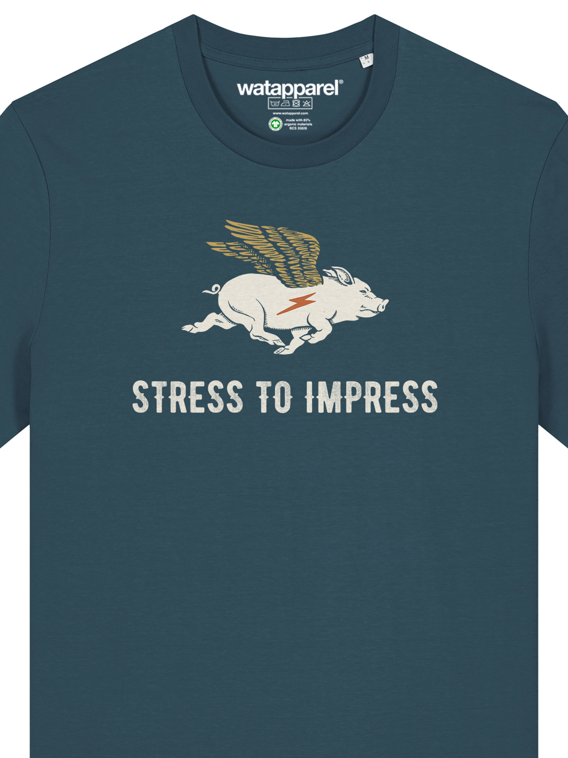 T-Shirt 'Stress To Impress' Watapparel en vert